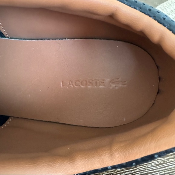 Lacoste Bayliss Vulc PRM Men’s preppy Sneakers Black Leather Size 8 - Picture 5 of 9